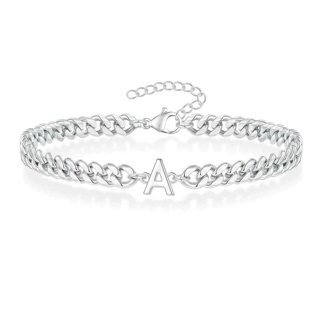 Armband mit den Initialen des Paares im Cuban-Link-Stil