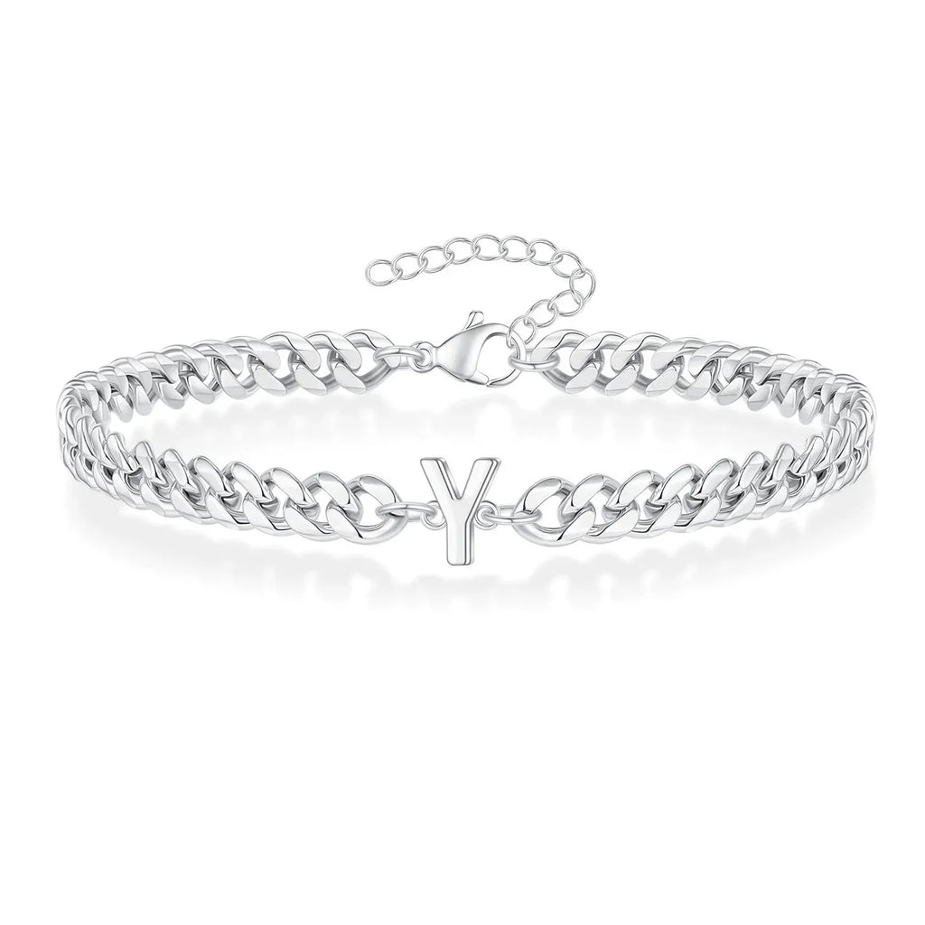 Armband mit den Initialen des Paares im Cuban-Link-Stil