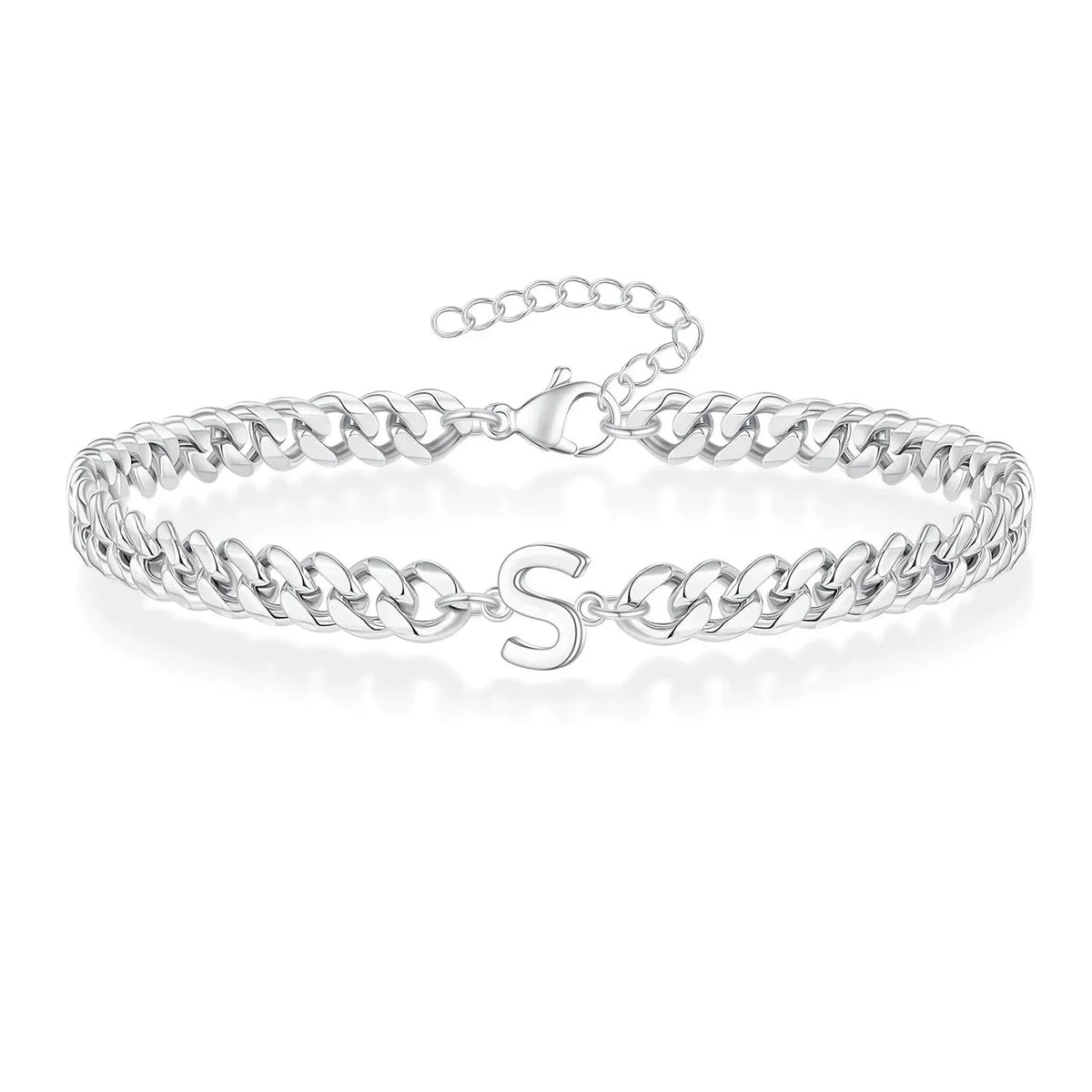 Armband mit den Initialen des Paares im Cuban-Link-Stil