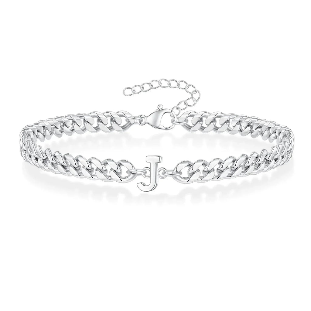 Armband mit den Initialen des Paares im Cuban-Link-Stil