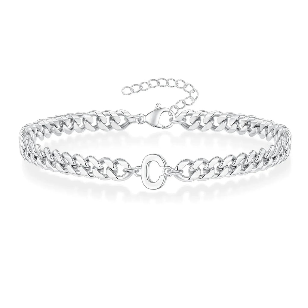 Armband mit den Initialen des Paares im Cuban-Link-Stil