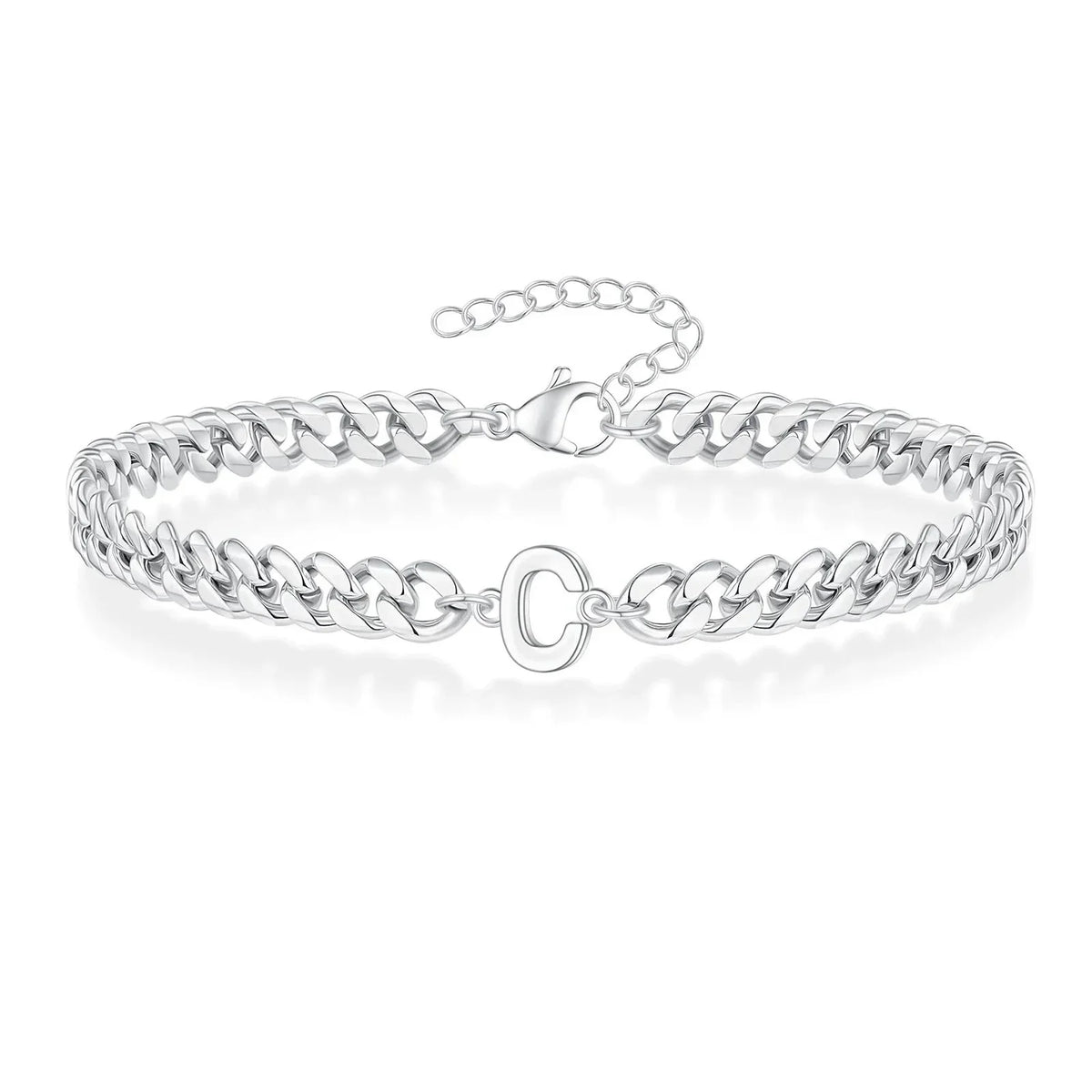Armband mit den Initialen des Paares im Cuban-Link-Stil