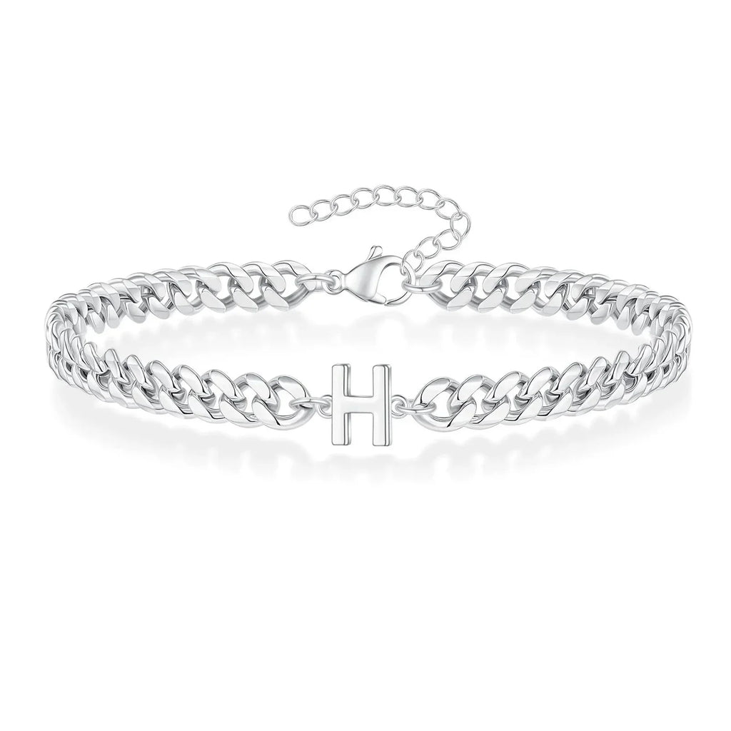 Armband mit den Initialen des Paares im Cuban-Link-Stil