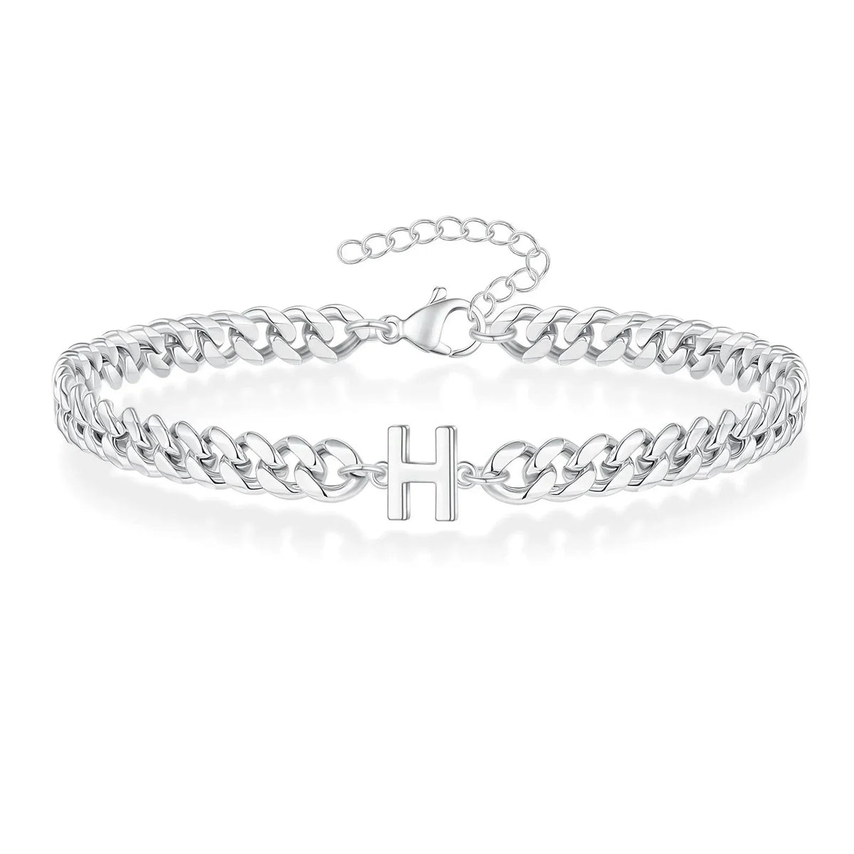Armband mit den Initialen des Paares im Cuban-Link-Stil