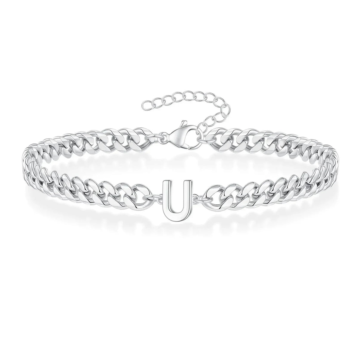 Armband mit den Initialen des Paares im Cuban-Link-Stil