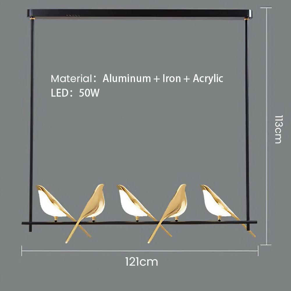 Metalowa pierścieniowa lampa wisząca LED „Sroka” | boxzora