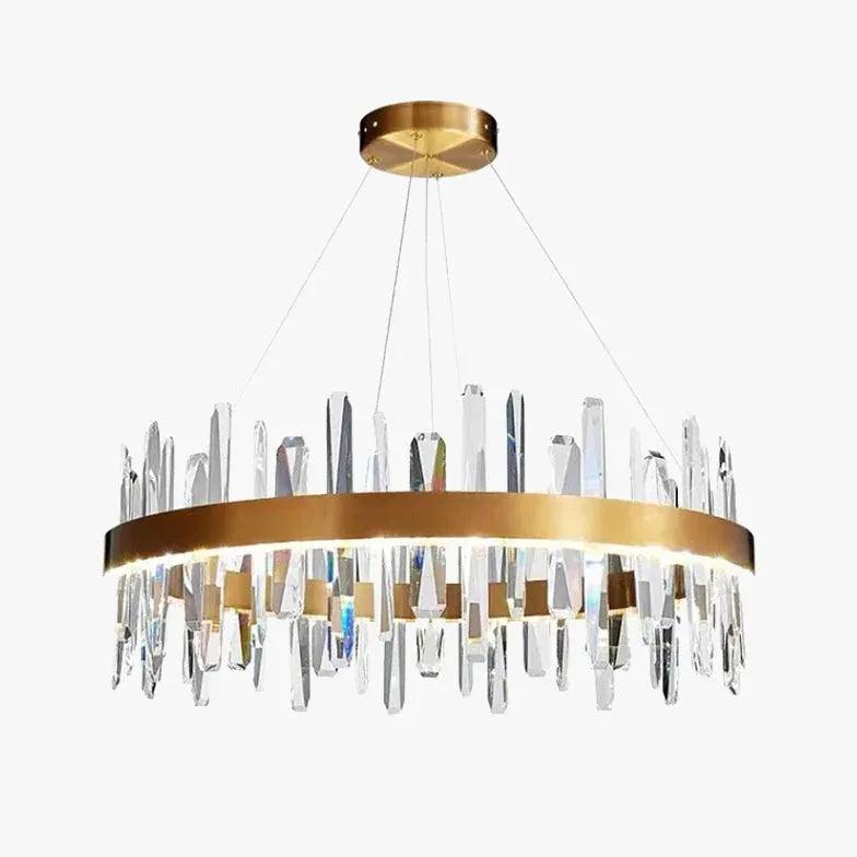 Lámpara colgante circular de cristal de lujo para comedor | boxzora