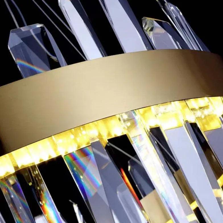 Lámpara colgante circular de cristal de lujo para comedor | boxzora