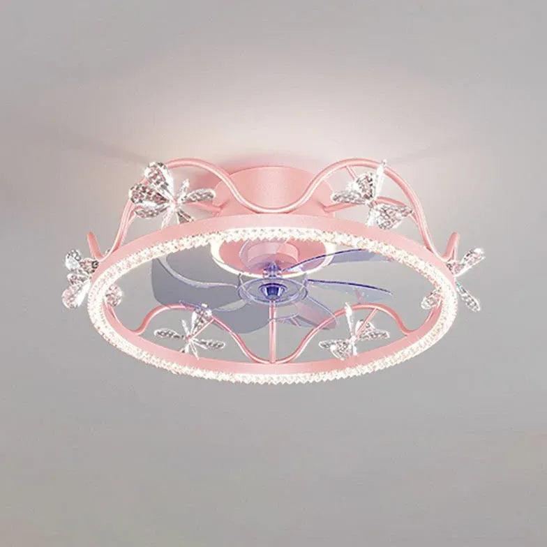 Ventilador de techo nórdico de lujo con luz de corona | boxzora