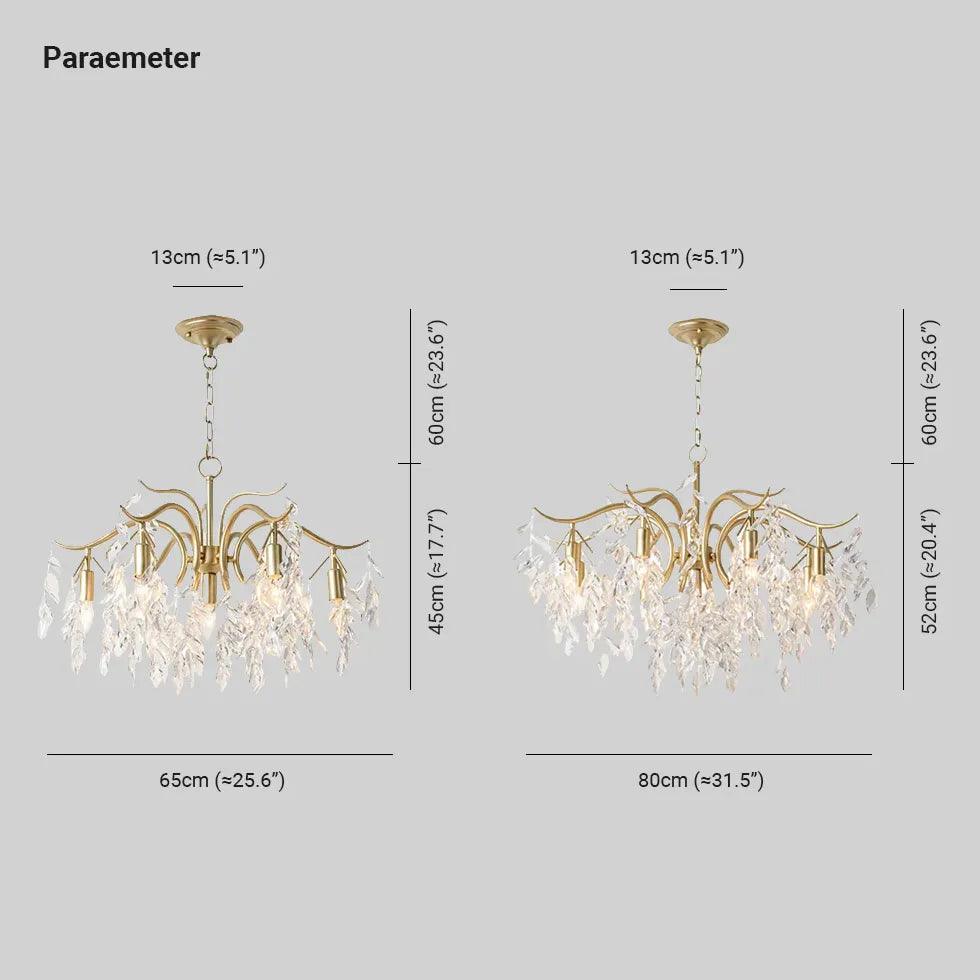 Candelabru luxos cu LED-uri și cristale, cu înălțime reglabilă, pentru living | boxzora