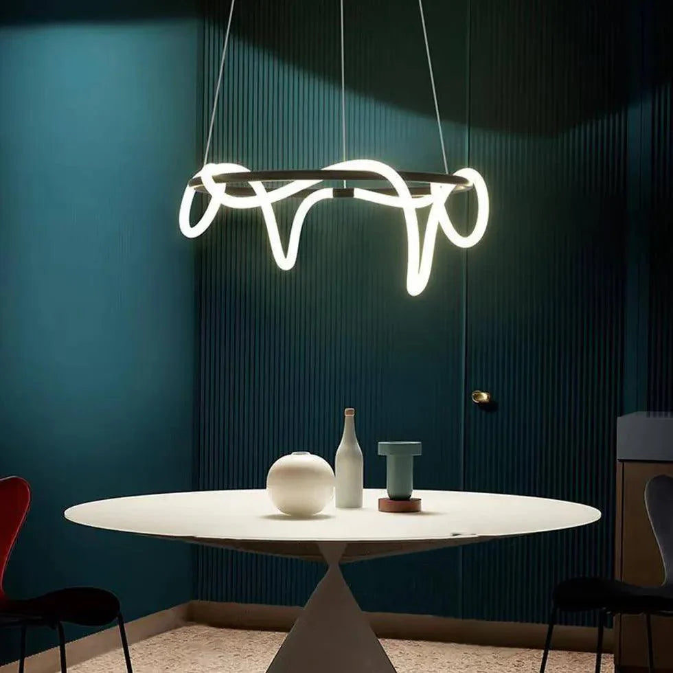 Lampada a sospensione moderna ad anello circolare dimmerabile per sala da pranzo | boxzora