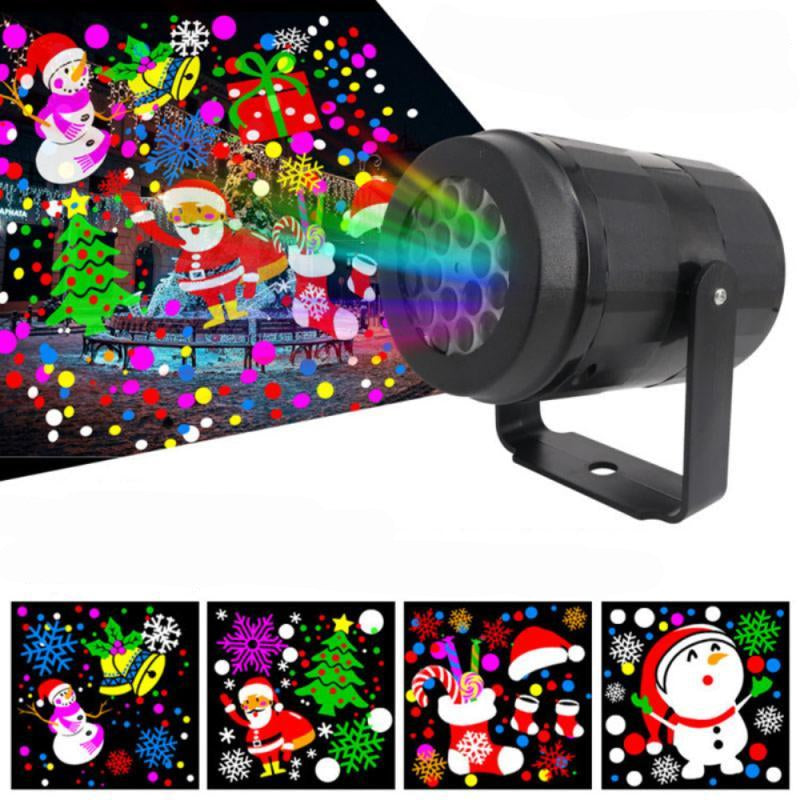 LED-julprojektorlampa med snöflingor – vattentät, 16 mönster