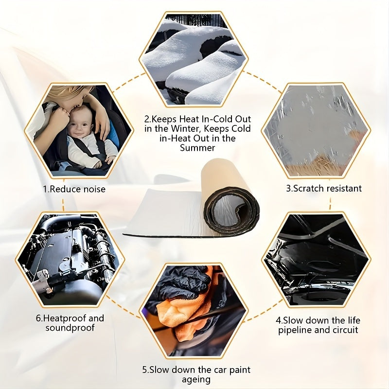 Self-Adhesive Car Insulation Foam — Thermal Acoustic Soundproofing Rubber-Plastic Material Sheets