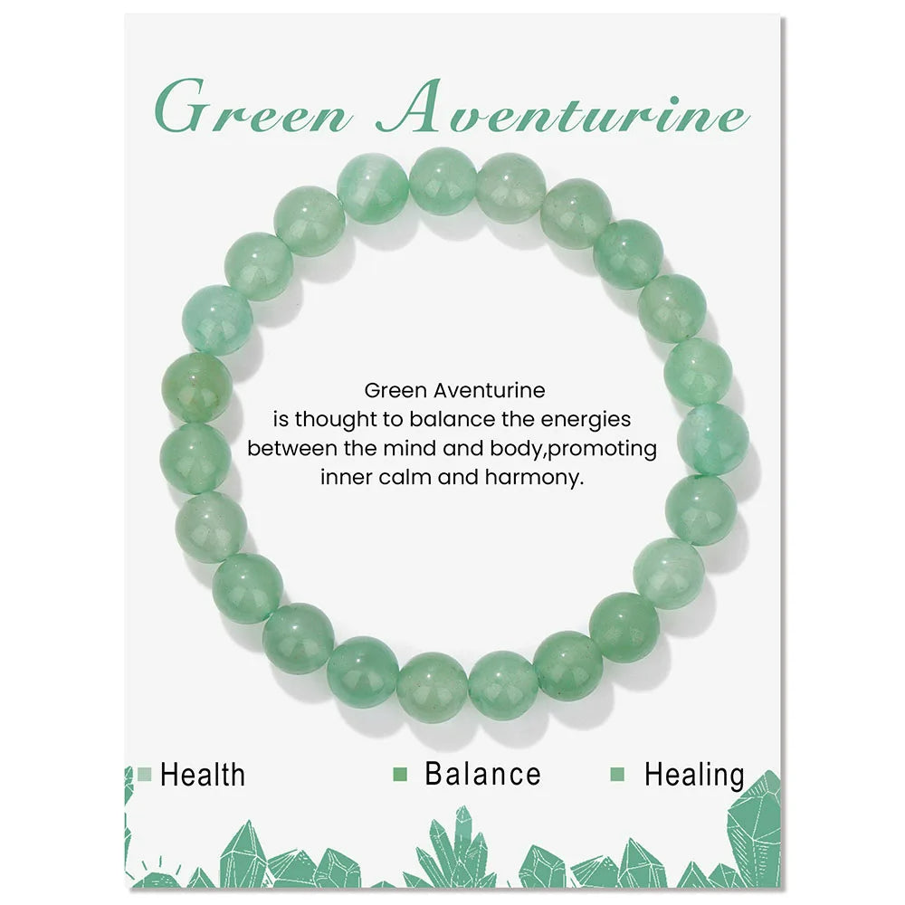 Aria-armbånd med naturlige krystaller til energihealing