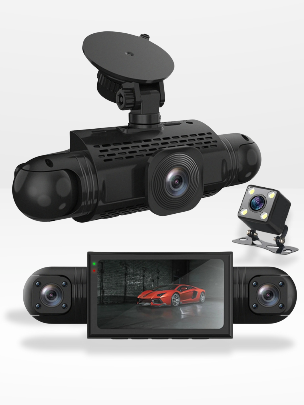 DashGard Pro CX360 كاميرا سيارة 360° — مسجل قيادة بدقة Full HD، رؤية ليلية، مراقبة أثناء الوقوف