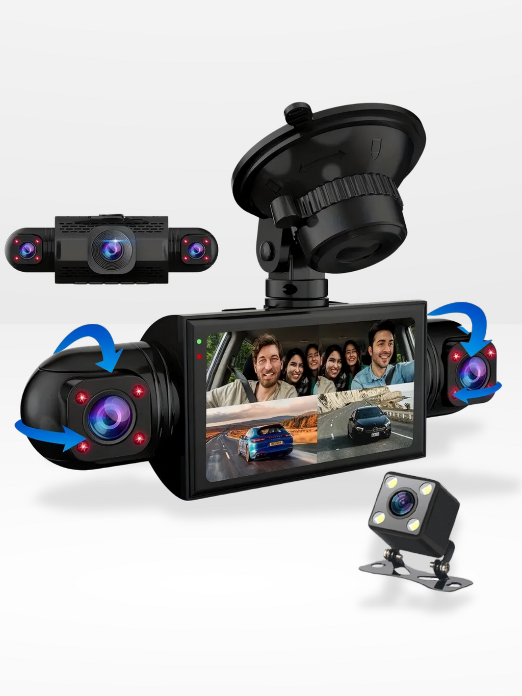 DashGard Pro CX360 كاميرا سيارة 360° — مسجل قيادة بدقة Full HD، رؤية ليلية، مراقبة أثناء الوقوف