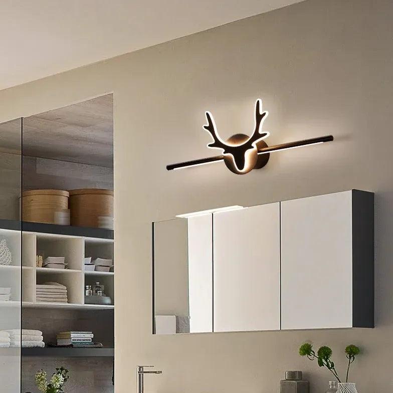 Nordisk vegglampe med gevir til badet | boxzora