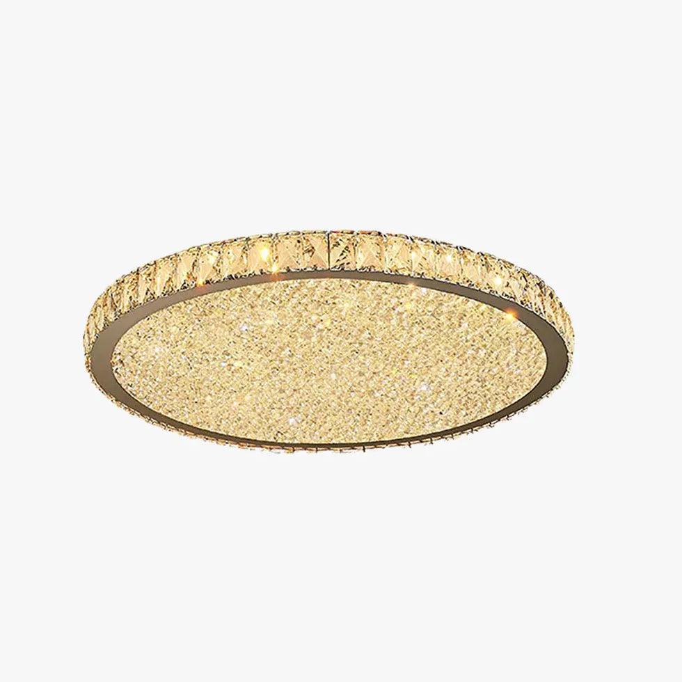 Luksuriøs rund krystalloftlampe | boxzora