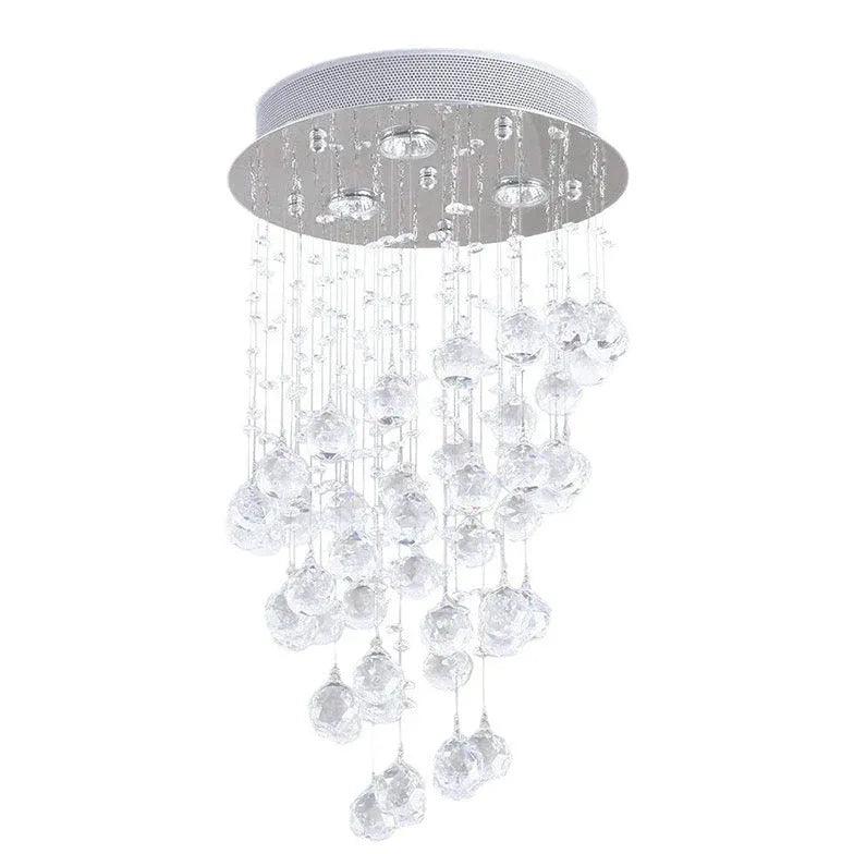 Plafonnier rond rotatif en cristal pour salon | boxzora