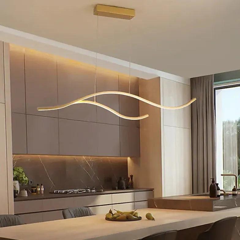 Minimalistyczna lampa wisząca LED w nordyckim stylu z długą listwą | boxzora
