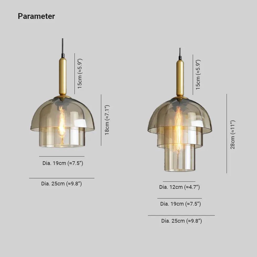 Modern Multi-Layer Glass Pendant Lighting for Dining Room | boxzora