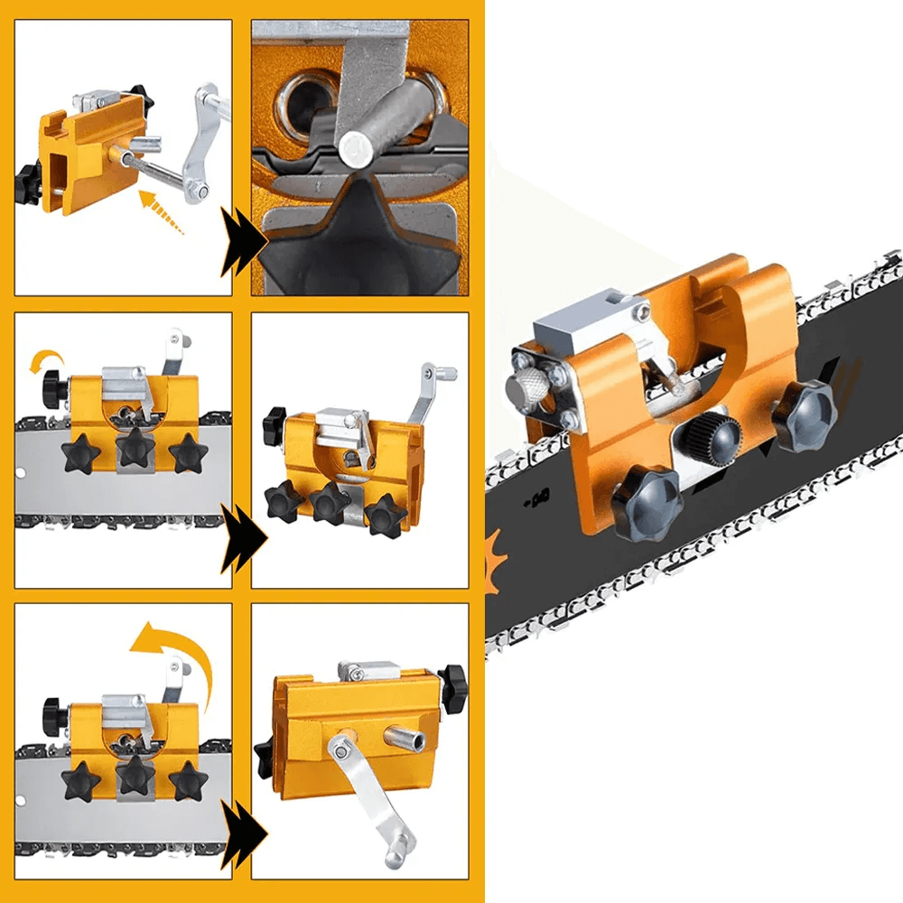 Chainsaw Chain Sharpener — Professional and Efficient Sharpening, 30-Degree Grinding Angle