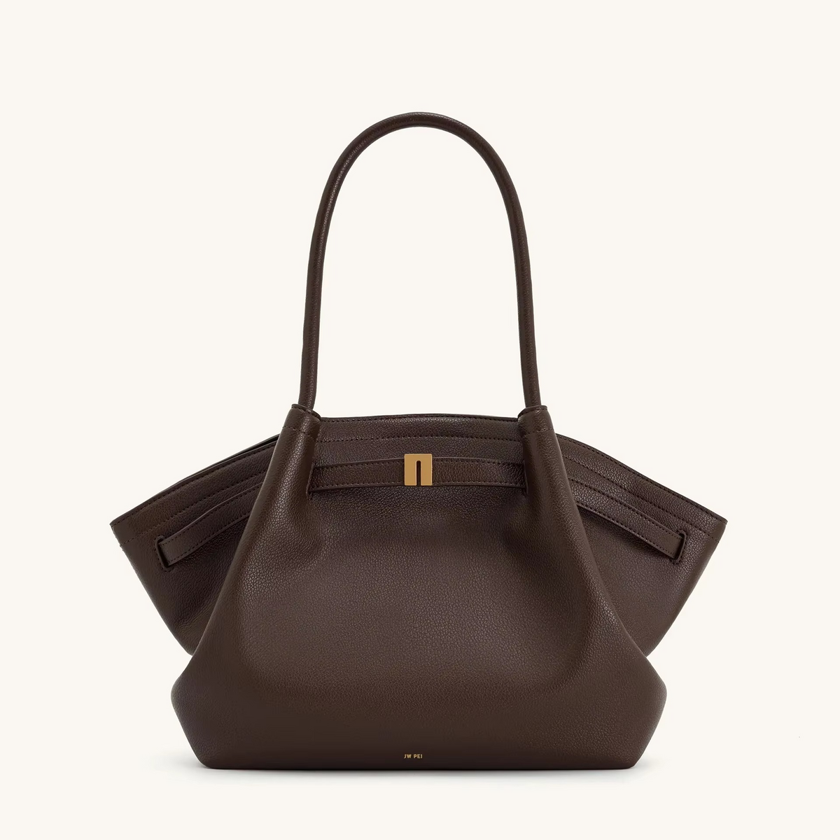 Große Schultertasche Hana in Velourslederoptik
