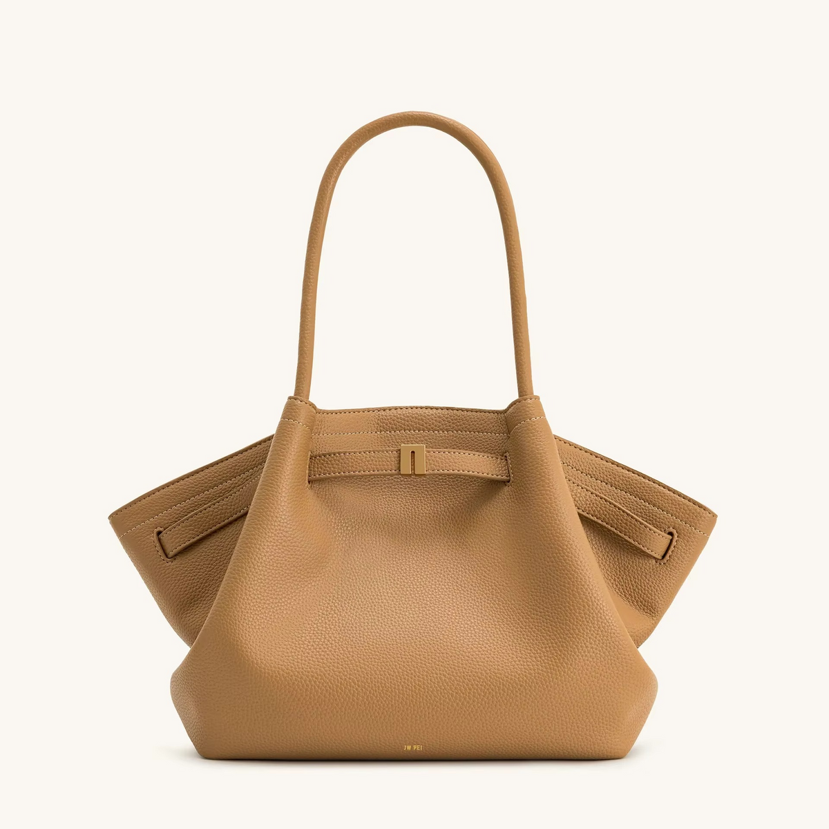 Große Schultertasche Hana in Velourslederoptik