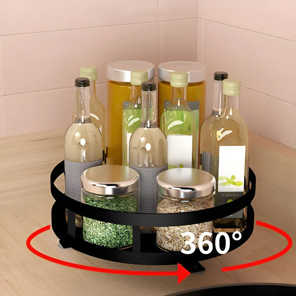 Otočný kovový organizér se 3 patry, 360°