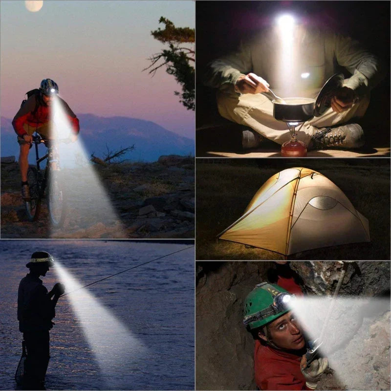 Vízálló LED fejlámpa – újratölthető, zoomolható, 2000 lumen