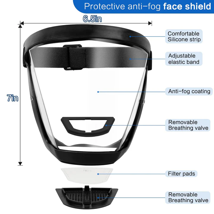 Anti-Fog Face Shield — Splash & Dust Barrier