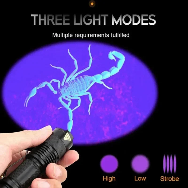 Lanterna UV LED compacta — lâmpada de inspeção ultravioleta resistente, iluminação LED potente