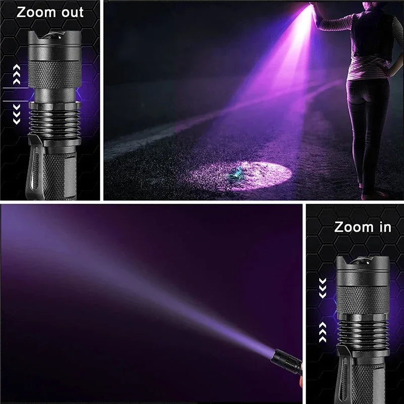 Lanterna UV LED compacta — lâmpada de inspeção ultravioleta resistente, iluminação LED potente