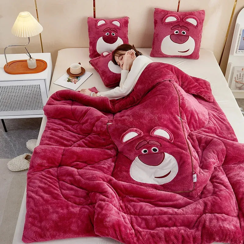 CozyNest 2-i-1-teppe- og putekombinasjon – smart, konvertibelt design