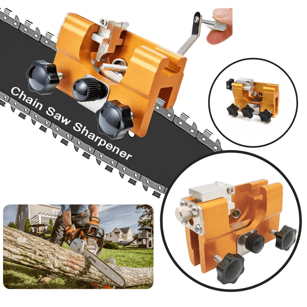 Chainsaw Chain Sharpener — Professional and Efficient Sharpening, 30-Degree Grinding Angle