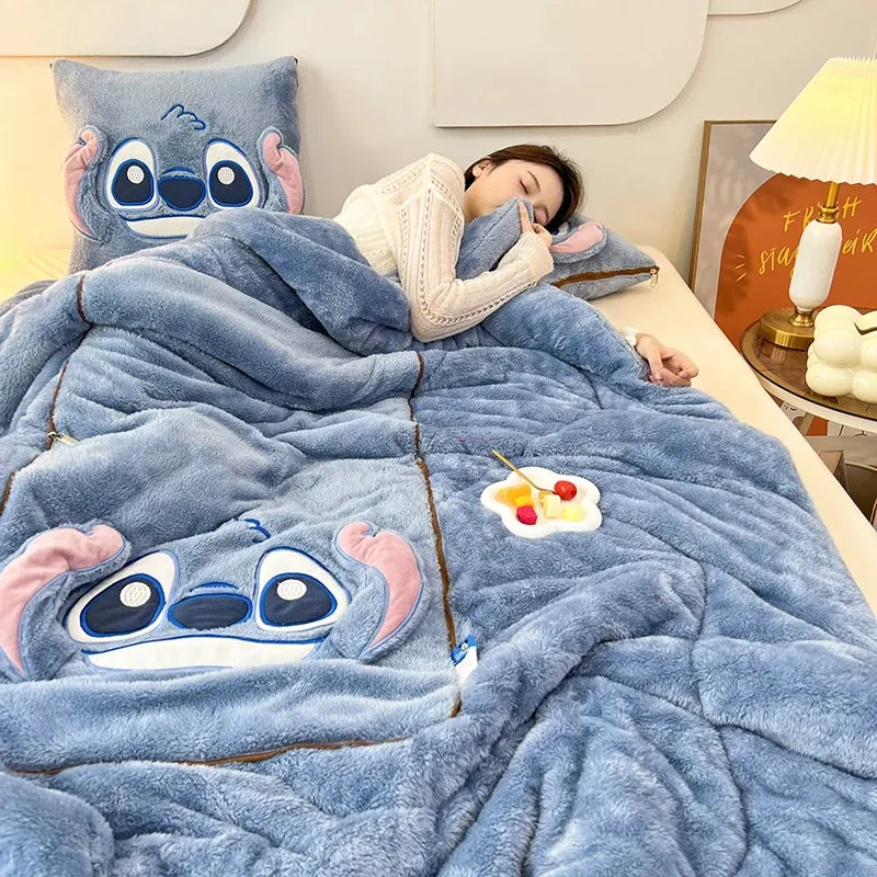 CozyNest 2-i-1-teppe- og putekombinasjon – smart, konvertibelt design