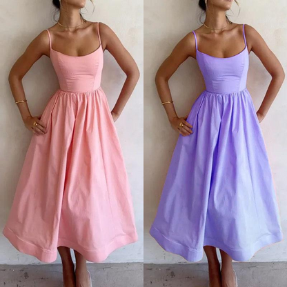 Robe Bretelles – Imprimé Frais & Silhouette Flatteuse