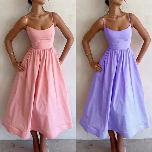 Robe Bretelles – Imprimé Frais & Silhouette Flatteuse
