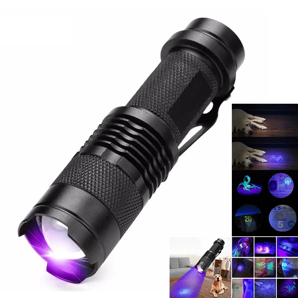 Lanterna UV LED compacta — lâmpada de inspeção ultravioleta resistente, iluminação LED potente