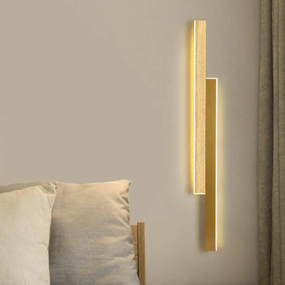Minimalistyczna listwowa lampa ścienna LED do sypialni | boxzora