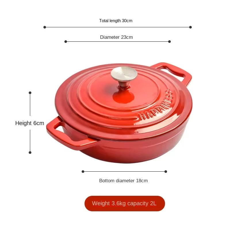 Enamel Coated Cast Iron Dutch Oven — Superior Browning, Versatile Design