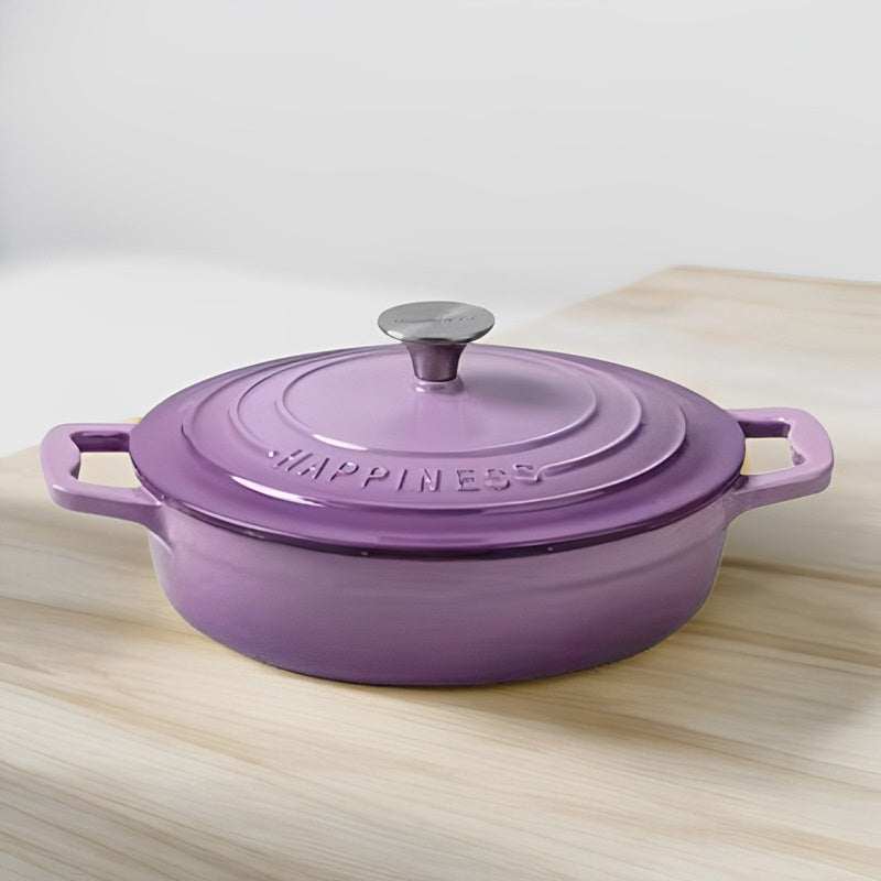 Enamel Coated Cast Iron Dutch Oven — Superior Browning, Versatile Design