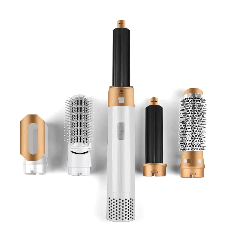 Spazzola asciugacapelli multifunzione FusionStyle — 5 accessori, piega in pochi minuti