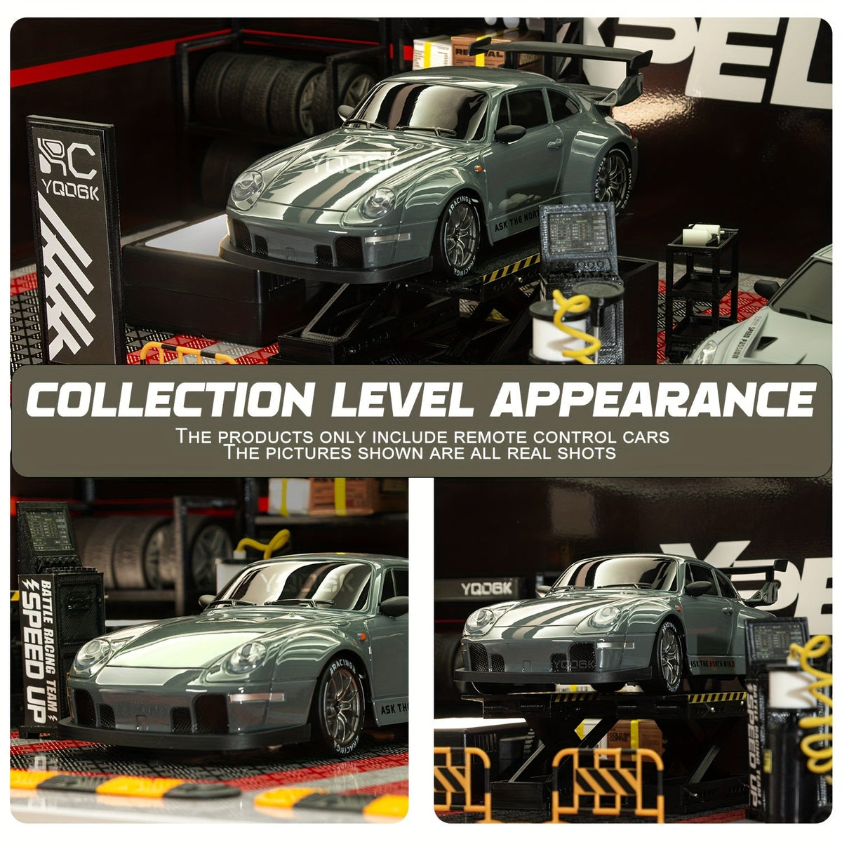Auto da drift RC Ultimate 1:24 — Giocattolo da corsa 4WD ricaricabile, ruote LED