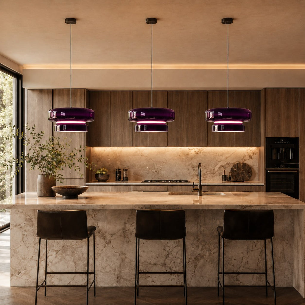 Adjustable Glass Pendant Lamp — Modern LED Ceiling Hanging Light