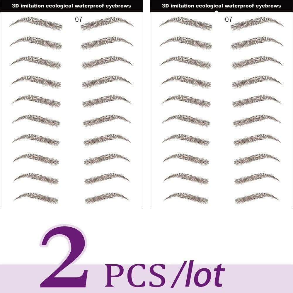 3D-s szemöldöktetoválás — 12 pár, 4 természetes szín