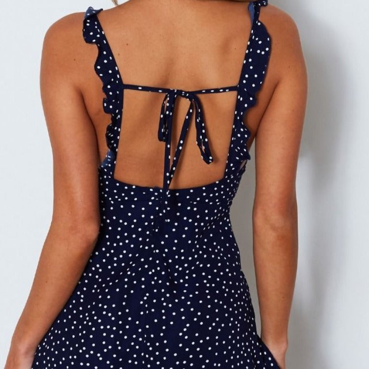 Robe d’Été à Pois – Élégance Naturelle