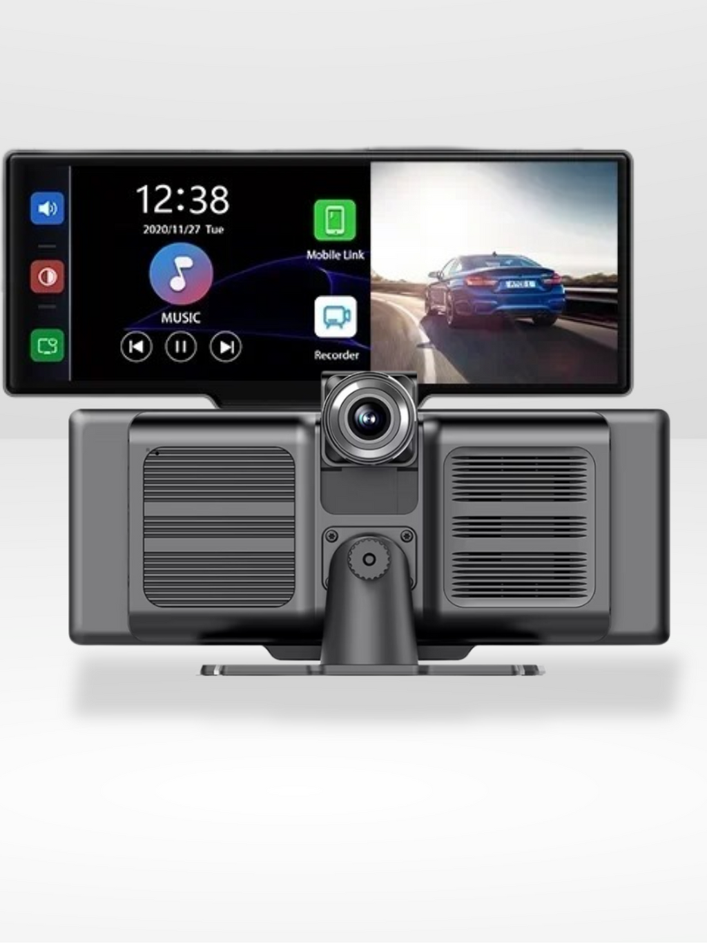 Trådløs CarPlay-skjerm — 10.26-tommers IPS-skjerm, innebygd 4K-dashbordkamera, valgfritt ryggekamera