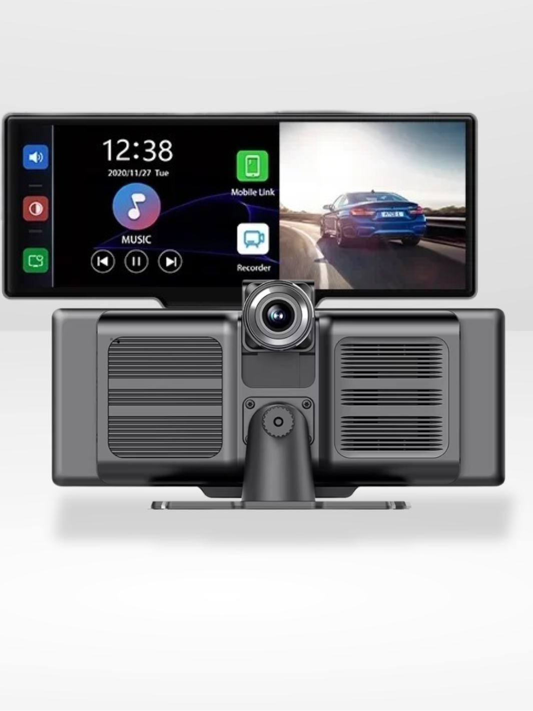 Trådløs CarPlay-skjerm — 10.26-tommers IPS-skjerm, innebygd 4K-dashbordkamera, valgfritt ryggekamera