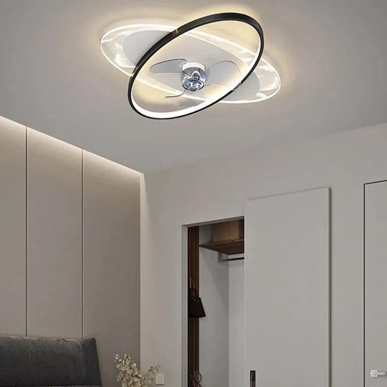Plafonnier moderne rond avec ventilateur pour la chambre | boxzora